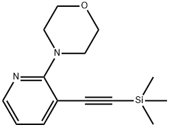 4-(3-TRIMETHYLSILANYLETHYNYL-PYRIDIN-2-YL)-MORPHOLINE Struktur