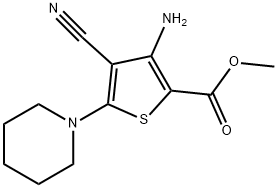 METHYL 3-AMINO-4-CYANO-5-PIPERIDINOTHIOPHENE-2-CARBOXYLATE Struktur