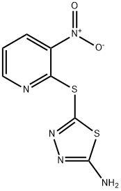 5-[(3-NITRO-2-PYRIDYL)THIO]-1,3,4-THIADIAZOL-2-AMINE Struktur