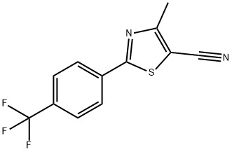 4-METHYL-2-[4-(TRIFLUOROMETHYL)PHENYL]-1,3-THIAZOLE-5-CARBONITRILE Struktur