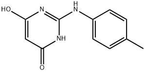 4(1H)-Pyrimidinone, 6-hydroxy-2-[(4-methylphenyl)amino]- (9CI) Struktur