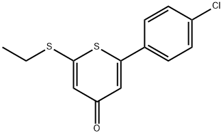 2-(4-CHLORO-PHENYL)-6-ETHYLSULFANYLTHIOPYRAN-4-ONE Structure