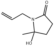 2-Pyrrolidinone, 5-hydroxy-5-methyl-1-(2-propenyl)- (9CI) Struktur