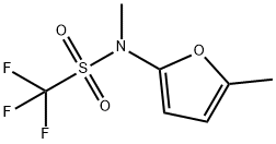 Methanesulfonamide,  1,1,1-trifluoro-N-methyl-N-(5-methyl-2-furanyl)- Struktur