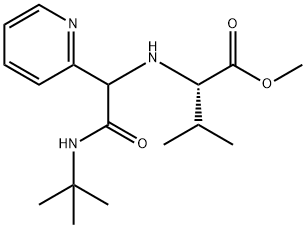 L-Valine, N-[2-[(1,1-dimethylethyl)amino]-2-oxo-1-(2-pyridinyl)ethyl]-, methyl ester (9CI) Struktur