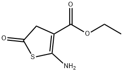 3-Thiophenecarboxylicacid,2-amino-4,5-dihydro-5-oxo-,ethylester(9CI) Struktur