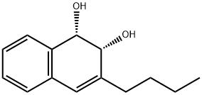 1,2-Naphthalenediol, 3-butyl-1,2-dihydro-, (1S,2R)- (9CI) Struktur