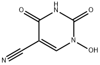 5-Pyrimidinecarbonitrile, 1,2,3,4-tetrahydro-1-hydroxy-2,4-dioxo- (9CI) Struktur