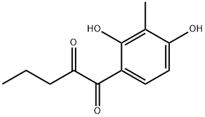 1,2-Pentanedione, 1-(2,4-dihydroxy-3-methylphenyl)- (9CI) Struktur