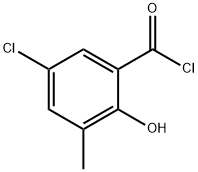 Benzoyl chloride, 5-chloro-2-hydroxy-3-methyl- (9CI) Struktur