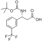 BOC-(R)-3-アミノ-3-(3-トリフルオロメチルフェニル)プロピオン酸 化學(xué)構(gòu)造式