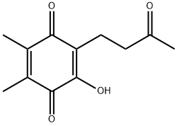 2,5-Cyclohexadiene-1,4-dione, 2-hydroxy-5,6-dimethyl-3-(3-oxobutyl)- (9CI) Struktur