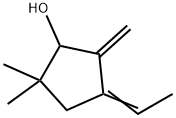 Cyclopentanol, 4-ethylidene-2,2-dimethyl-5-methylene- (9CI) Struktur