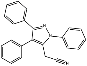 1,3,4-triphenyl-1H-pyrazole-5-acetonitrile  Struktur