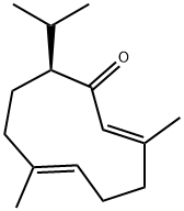 (10S,2E,6E)-3,7-Dimethyl-10-isopropyl-2,6-cyclodecadien-1-one Struktur