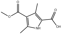 1H-Pyrrole-2,4-dicarboxylicacid,3,5-dimethyl-,4-methylester(9CI) Struktur