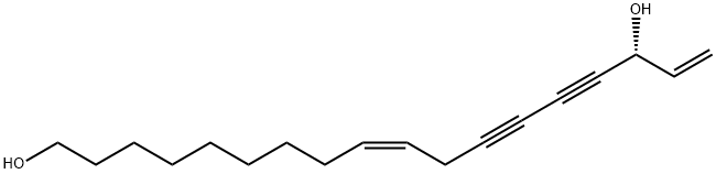 (R,9Z)-Octadeca-9,17-diene-12,14-diyne-1,16-diol Struktur