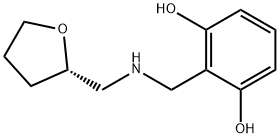 1,3-Benzenediol, 2-[[[[(2S)-tetrahydro-2-furanyl]methyl]amino]methyl]- (9CI) Struktur