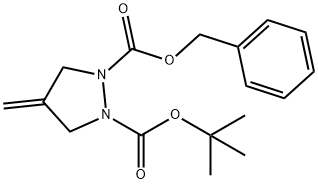 1-Boc-2-cbz-4-methylene-pyrazolidine Struktur