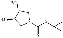 1-Pyrrolidinecarboxylicacid,3,4-diamino-,1,1-dimethylethylester,(3R,4R)-(9CI) Struktur