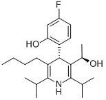 3-Pyridinemethanol, 5-butyl-4-(4-fluoro-2-hydroxyphenyl)-a-methyl-2,6-bis(1-methylethyl)-, (aR,4S)- (9CI) Struktur