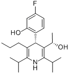 3-Pyridinemethanol, 4-(4-fluoro-2-hydroxyphenyl)-a-methyl-2,6-bis(1-methylethyl)-5-propyl-, (aS,4S)- (9CI) Struktur