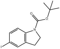 5-IODO-2,3-DIHYDRO-INDOLE-1-CARBOXYLIC ACID TERT-BUTYL ESTER Struktur