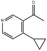 Ethanone, 1-(4-cyclopropyl-3-pyridinyl)- (9CI) Struktur