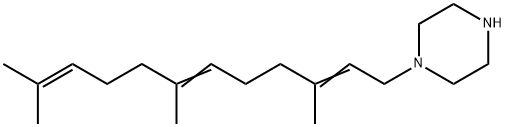 1-(3,7,11-Trimethyl-2,6,10-dodecatrienyl)piperazine Struktur