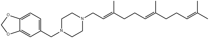 1-Piperonyl-4-[(2E,6E)-3,7,11-trimethyl-2,6,10-dodecatrienyl]piperazine Struktur