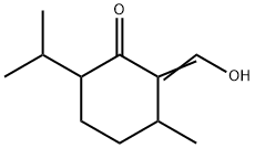 2-(hydroxymethylene)-6-(isopropyl)-3-methylcyclohexan-1-one  Struktur