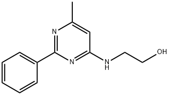 2-[(6-METHYL-2-PHENYL-4-PYRIMIDINYL)AMINO]-ETHANOL Struktur