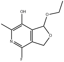 Furo[3,4-c]pyridin-7-ol, 1-ethoxy-4-fluoro-1,3-dihydro-6-methyl- (9CI) Struktur