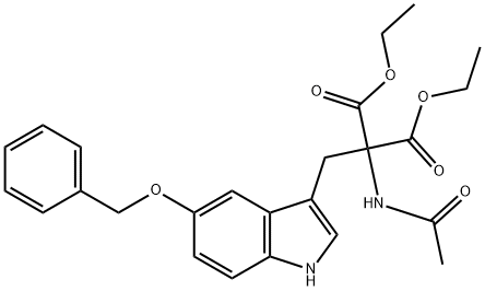 diethyl 2-acetamido-2-((5-(phenylmethoxy)indol-3-yl)methyl)malonate Struktur