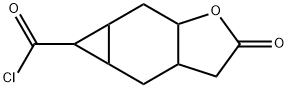 2H-Cyclopropa[f]benzofuran-5-carbonyl chloride, octahydro-2-oxo- (9CI) Struktur