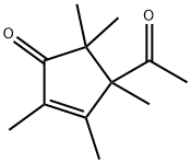 4-Acetyl-2,3,4,5,5-pentamethyl-2-cyclopenten-1-one Struktur