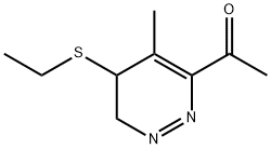 Ethanone, 1-[5-(ethylthio)-5,6-dihydro-4-methyl-3-pyridazinyl]- (9CI) Struktur