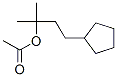 Cyclopentanepropanol, -alpha-,-alpha--dimethyl-, acetate (9CI) Struktur