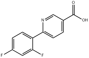 6-(2,4-Difluorophenyl)-nicotinic acid Struktur