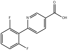 6-(2,6-Difluorophenyl)-nicotinic acid Struktur