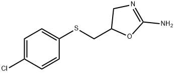 2-Amino-5-[(p-chlorophenyl)thiomethyl]-2-oxazoline Struktur