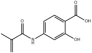 4-Methylacrylamidesalicylic acid Struktur