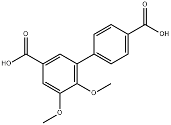 5,6-Dimethoxy-3,4'-biphenyldicarboxylic acid Struktur