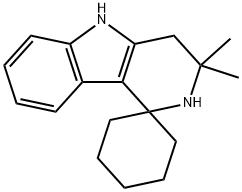 2',3',4',5'-Tetrahydro-3',3'-dimethylspiro[cyclohexane-1,1'-[1H]pyrido[4,3-b]indole] Struktur