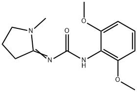 1-(2,6-Dimethoxyphenyl)-3-(1-methylpyrrolidin-2-ylidene)urea Struktur