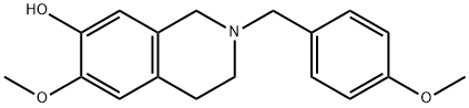 1,2,3,4-Tetrahydro-6-methoxy-2-[(4-methoxyphenyl)methyl]isoquinolin-7-ol Struktur