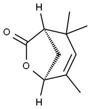 (1R,5S)-2,2,4-Trimethyl-6-oxabicyclo[3.2.1]oct-3-en-7-one Struktur