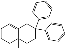 Naphthalene, 1,2,3,4,4a,5,6,7-octahydro-4a-methyl-2,2-diphenyl- Struktur