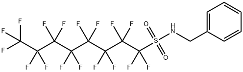 N-benzylheptadecafluorooctane-1-sulphonamide Struktur