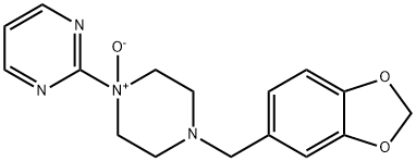 2-[4-(1,3-Benzodioxol-5-ylmethyl)-1-piperazinyl]pyrimidine 1-oxide Struktur